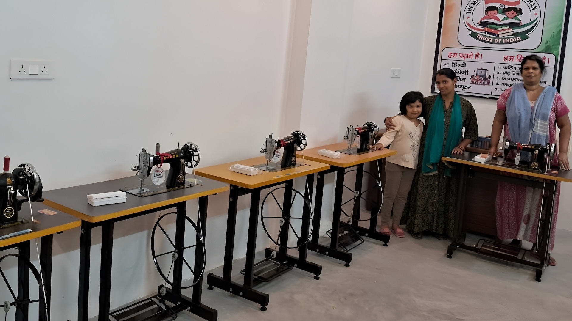 Helping children learn new skills at our tuition center.